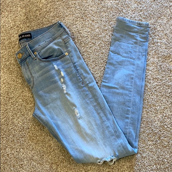 EXPRESS Mid Rise Distressed Jeans - Picture 4 of 6